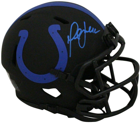 Marshall Faulk Autographed Indianapolis Colts Eclipse Mini Helmet BAS 30876