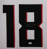 CALVIN RIDLEY (Falcons white SKYLINE) Signed Autographed Framed Jersey Beckett