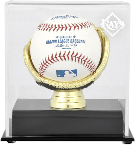 Tampa Bay Rays Gold Glove Single Baseball Logo Display Case