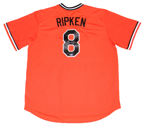 CAL RIPKEN JR SIGNED AUTOGRAPHED BALTIMORE ORIOLES #8 MAJESTIC JERSEY MLB AUTH