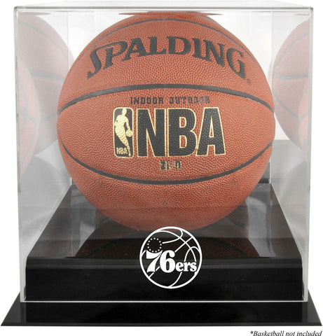 Philadelphia 76ers Blackbase Team Logo Basketball Display Case & Mirrored Back