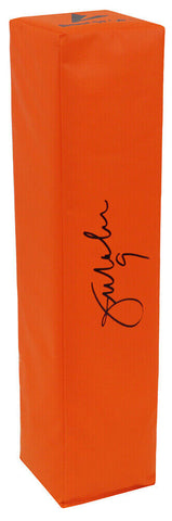 Jim McMahon Signed BSN Orange Football Endzone Pylon - (SCHWARTZ COA)