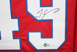 Tremaine Edmunds Autographed/Signed Pro Style Red XL Jersey Beckett 38412