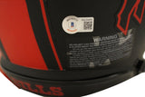 Josh Allen Autographed Buffalo Bills Authentic Eclipse Helmet Beckett 36490