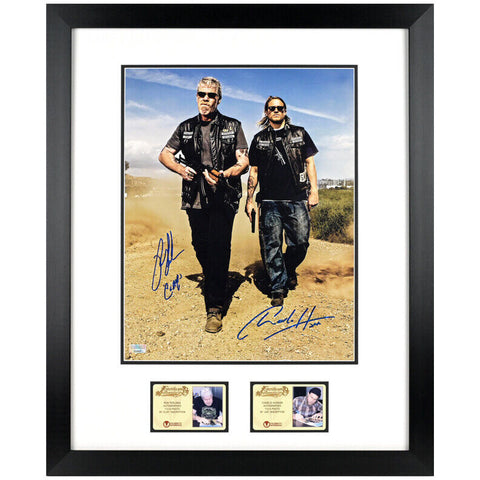 Charlie Hunnam, Ron Perlman Autographed Sons of Anarchy 11x14 Framed Photo