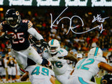 Ka'Deem Carey Autographed Chicago Bears 16x20 Leaping for TD Photo- JSA W Auth