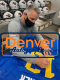 Kurt Warner Autographed/Signed Pro Style TB Blue XL Jersey HOF Beckett BAS 34234