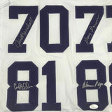 Autographed/Signed PURPLE PEOPLE EATERS Minnesota White Football Jersey JSA COA