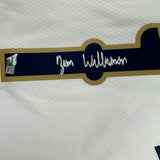 Autographed/Signed ZION WILLIAMSON Pelicans White Nike Jersey Fanatics COA Auto