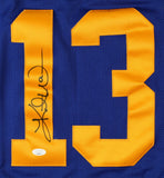 Kurt Warner Signed St. Louis Rams Jersey (JSA COA) Super Bowl XXXIV MVP Q,B.