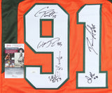1991 National Champs Miami Hurricanes Jersey Team-Signed by 6 Torretta, Searcy +