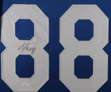 MARVIN HARRISON (Colts blue TOWER) Signed Autographed Framed Jersey JSA