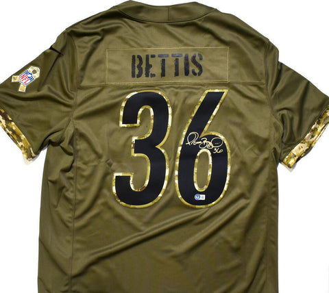 Jerome Bettis Autographed Steelers Salute to Service Nike Jersey -Beckett W Holo