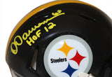 Dermontti Dawson Signed Pittsburgh Steelers Speed Mini Helmet HOF BAS 38878