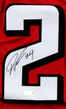Devonta Freeman Signed Framed Atlanta Custom Red Jersey