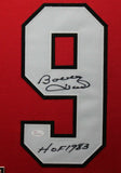 BOBBY HULL (Blackhawks red TOWER) Signed Autographed Framed Jersey JSA