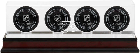 Philadelphia Flyers Mahogany Four Hockey Puck Logo Display Case