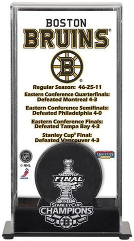 Boston Bruins 2011 Stanley Cup Champship Logo Puck Display Case