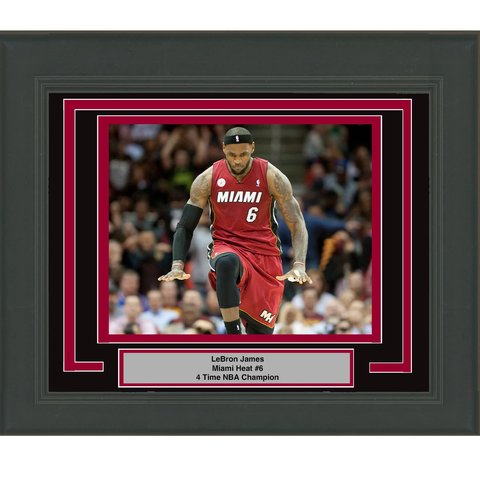 Framed LeBron James Miami Heat 8x10 Basketball Photo
