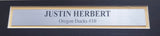 OREGON DUCKS JUSTIN HERBERT AUTOGRAPHED FRAMED YELLOW JERSEY BECKETT BAS 200925