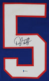 Darryl Talley Signed Buffalo Bills Blue Jersey (Beckett COA) 2xPro Bowl LB
