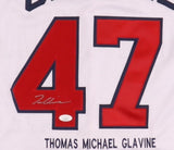 Tom Glavine Signed Atlanta Braves White Career Highlight Stat Jersey (JSA COA) P