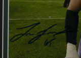 Lane Johnson Signed Framed 8x10 Philadelphia Eagles Superbowl Photo JSA ITP