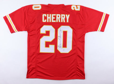 Deron Cherry Signed Kansas City Chief Jersey (PSA COA) 6xPro Bowl Defensive.Back
