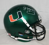 Jim Kelly Autographed Miami Hurricanes Green Schutt F/S Helmet - JSA W Auth *Whi