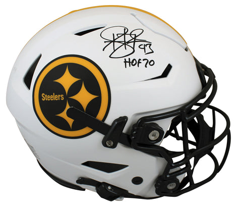Steelers Troy Polamalu "HOF 20" Signed Lunar Speed Flex Full Size Helmet BAS Wit