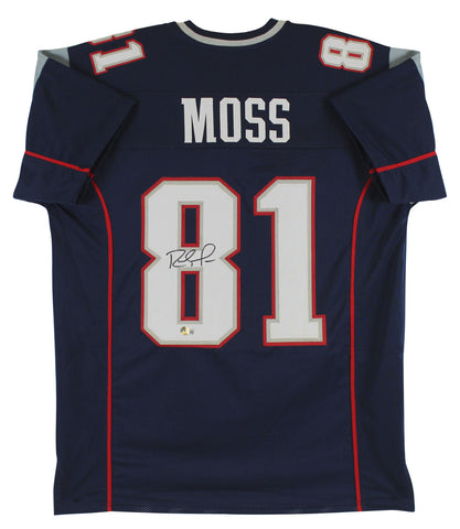 Randy Moss Authentic Signed Navy Blue Pro Style Jersey Autographed BAS Witnessed