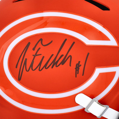 Justin Fields Chicago Bears Signed Riddell AMP Alternate Speed Replica Helmet