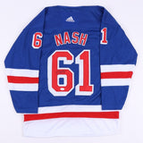 Rick Nash Signed New York Rangers Blue Road Adidas Style Jersey (JSA COA)