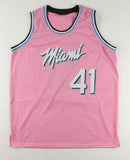 Glen Rice Signed Heat Pink Miami Vice Style Jersey (JSA COA) 3xNBA All-Star Frwd