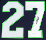 Eddie Lacy Signed Seattle Seahawks 35"x 43" Custom Framed Jersey (JSA Hologram)