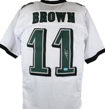 A.J. Brown Autographed White Pro Style Jersey-Beckett W Hologram *Silver