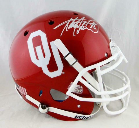 Adrian Peterson Signed Oklahoma F/S Authentic Schutt Helmet- Beckett Auth *Silve