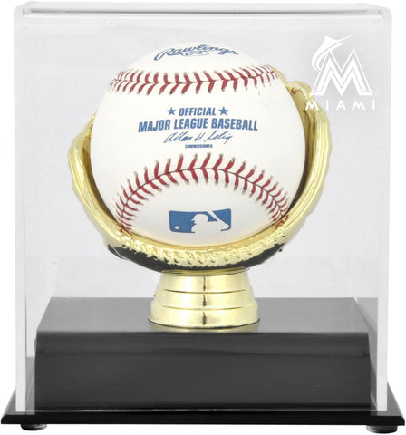 Miami Marlins Gold Glove Single Baseball Logo Display Case