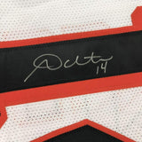 Framed Autographed/Signed Andy Dalton 33x42 Cincinnati White Football Jersey JSA