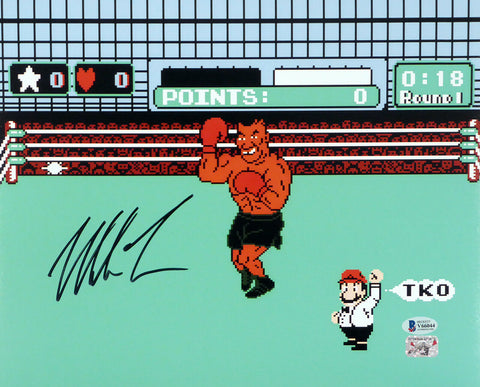 MIKE TYSON AUTOGRAPHED SIGNED 11X14 PHOTO PUNCH-OUT BECKETT BAS STOCK #180904