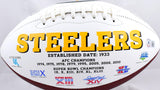 Hines Ward Jerome Bettis Signed Pittsburgh Steelers Logo Football-Beckett W Holo