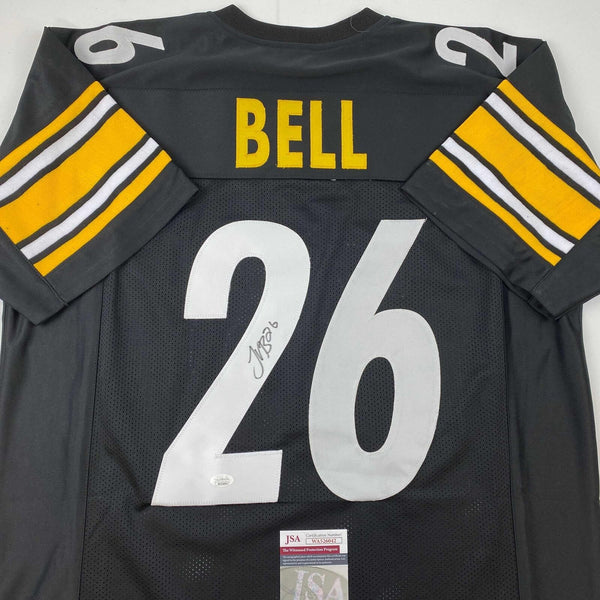 Autographed/Signed Le'Veon LeVeon Bell Pittsburgh Black Jersey JSA COA –  Super Sports Center