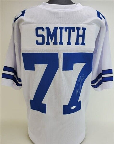 Tyron Smith Signed Dallas Cowboys White Jersey (JSA COA) 8xPro Bowl Left Tackle