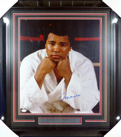 Muhammad Ali Autographed Signed Framed 16x20 Photo JSA #Y13095