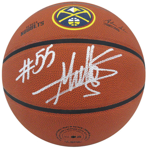Dikembe Mutombo Signed Wilson Denver Nuggets Logo NBA Basketball -(SCHWARTZ COA)