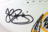 John Riggins Autographed Washington Logo Football- Beckett W