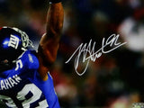 Michael Strahan Signed NY Giants 8x10 PF Pointing Up Photo-Beckett Auth *White