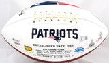 Tedy Bruschi Signed Patriots Logo Football w/3x SB Champs-Beckett W Hologram