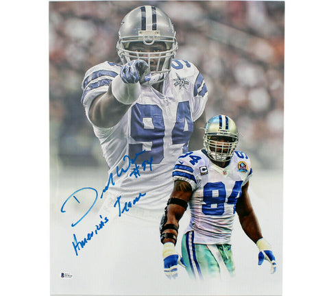 Demarcus Ware Signed Dallas Cowboys Unframed 16x20 Spotlight Photo with Insc