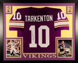 Fran Tarkenton Signed Vikings 35" x 43" Custom Framed Jersey Inscribed HOF 86